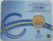 Slowakei 2 Euro 2009 10 Jahre WWU BU