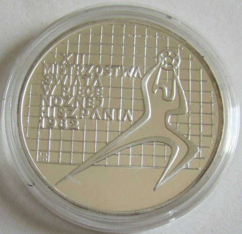 Poland 200 Zlotych 1982 Football World Cup in Spain Silver