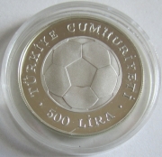 Turkey 500 Lira 1982 Football World Cup in Spain Goalkeeper Silver