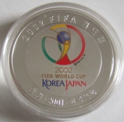 South Korea 10000 Won 2001 Football World Cup Suwon 1 Oz Silver