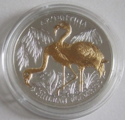 Liberia 10 Dollars 2005 Wildlife Chilean Flamingo Silver