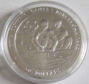 Niue 50 Dollars 1989 Olympics Barcelona Rowing Silver