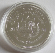 Liberia 20 Dollars 2001 Lunar Schlange