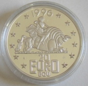 Netherlands 20 Euro 1996 Europa and the Bull Silver