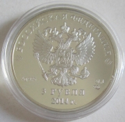 Russia 3 Roubles 2014 Olympics Sochi Figure Skating 1 Oz...