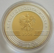 Poland 10 Zlotych 2004 Olympics Athens Discus Throw Silver