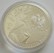Poland 10 Zlotych 2004 Olympics Athens Fencing Silver