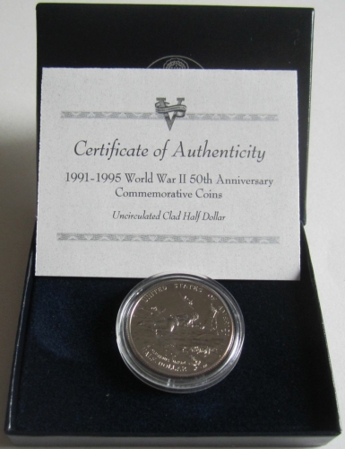 USA 1/2 Dollar 1993 50 Jahre Zweiter Weltkrieg BU