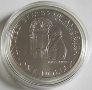 USA 1 Dollar 1992 200 Years White House in Washington Silver BU