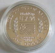 USA 1 Dollar 1994 Football World Cup Tackling Silver Proof