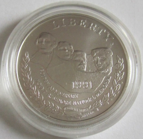 USA 1 Dollar 1991 50 Jahre Mount Rushmore BU
