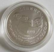 USA 1 Dollar 1991 50 Years Mount Rushmore Silver BU