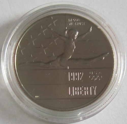USA 1/2 Dollar 1992 Olympia Barcelona Turnen BU (lose)