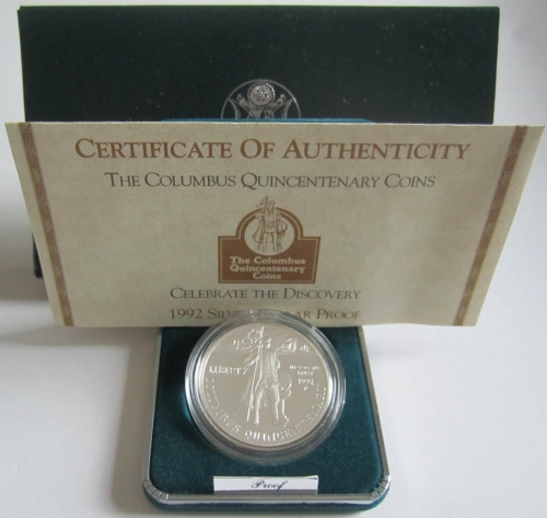 USA 1 Dollar 1992 500 Jahre Amerika PP