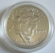 USA 1 Dollar 1994 Football World Cup Tackling Silver BU