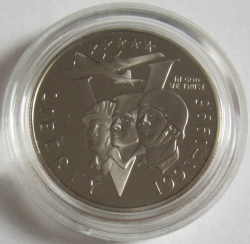 USA 1/2 Dollar 1993 50 Jahre Zweiter Weltkrieg PP (lose)