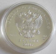 Russia 3 Roubles 2014 Olympics Sochi Cross-Country Skiing...