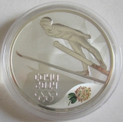 Russia 3 Roubles 2014 Olympics Sochi Ski Jumping 1 Oz Silver