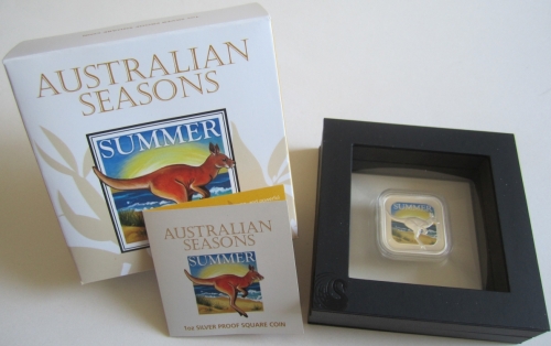 Australia 1 Dollar 2013 Seasons Summer 1 Oz Silver