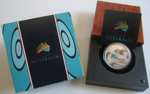 Australia 1 Dollar 2007 Discover Australia Gold Coast 1 Oz Silver