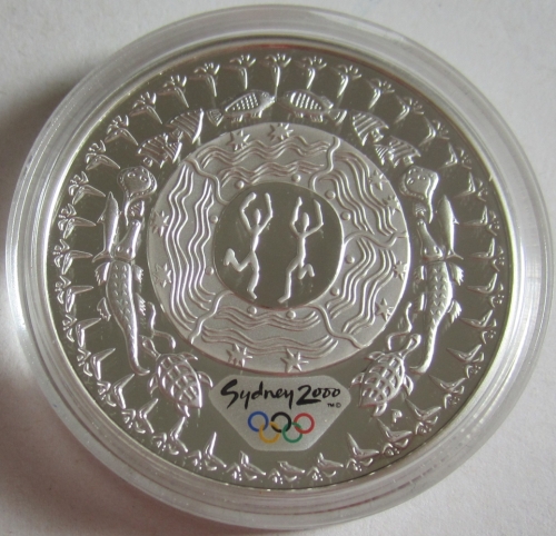 Australia 5 Dollars 2000 Olympics Sydney Festival of the Dreaming 1 Oz Silver
