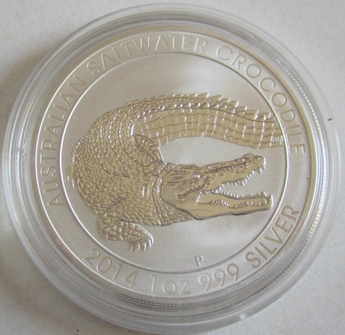 Australien 1 Dollar 2014 Wildlife Saltwater Crocodile