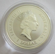 Australia 1 Dollar 1996 Kookaburra 1 Oz Silver