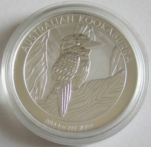 Australia 1 Dollar 2014 Kookaburra 1 Oz Silver