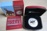 Australia 1 Dollar 2014 Lunar II Horse Gilded 1 Oz Silver