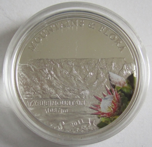 Palau 5 Dollars 2011 Mountains & Flora Table Mountain Silver