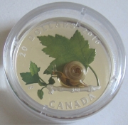 Canada 20 Dollars 2016 Murano Glas Snail 1 Oz Silver