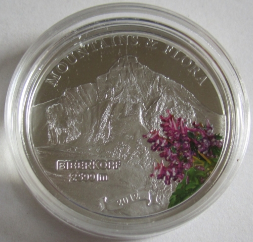 Palau 5 Dollars 2012 Mountains & Flora Biberkopf Silver