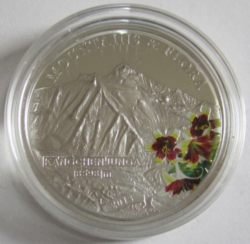 Palau 5 Dollars 2013 Mountains & Flora Kangchenjunga Silver
