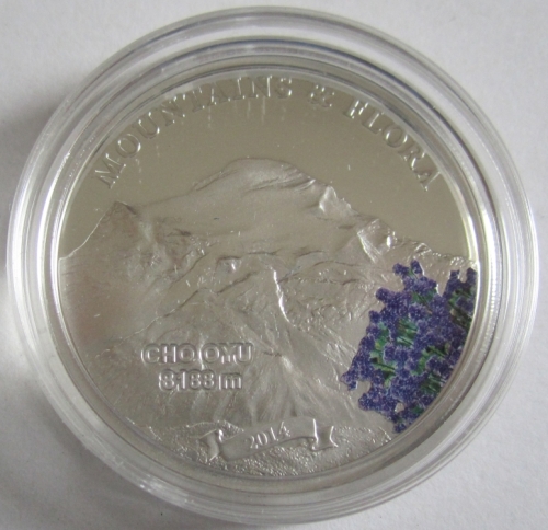 Palau 5 Dollars 2014 Mountains & Flora Cho Oyu Silver