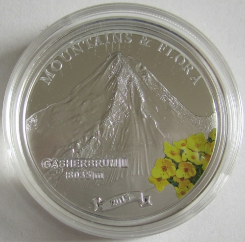 Palau 5 Dollars 2015 Mountains & Flora Gasherbrum II