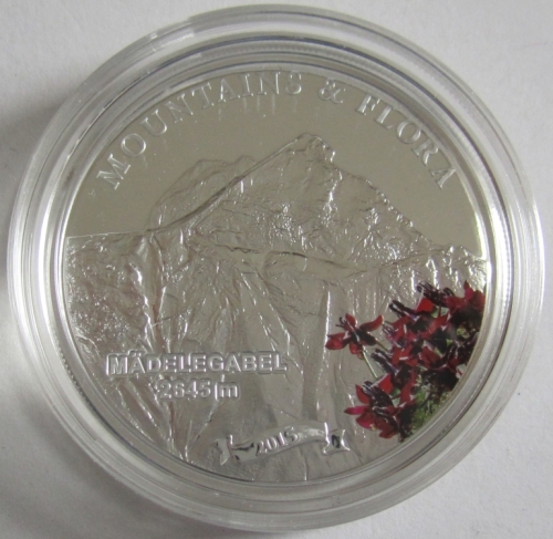 Palau 5 Dollars 2015 Mountains & Flora Mädelegabel Silver
