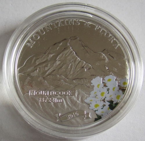 Palau 5 Dollars 2016 Mountains & Flora Mount Cook Silver