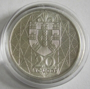 Portugal 20 Escudos 1966 Ponte Salazar Silver