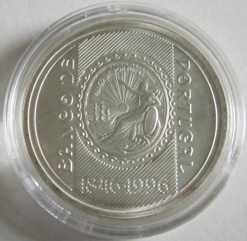 Portugal 500 Escudos 1996 150 Years National Bank Silver BU