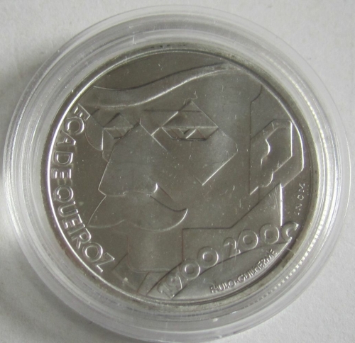 Portugal 500 Escudos 2000 José Maria de Eça de Queiroz Silver BU