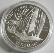 Kiribati 20 Dollars 1992 Olympics Barcelona Sailing Silver