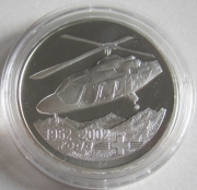 Switzerland 20 Franken 2002 50 Years Rega Silver BU