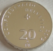 Switzerland 20 Franken 2012 80 Years Globi Silver BU