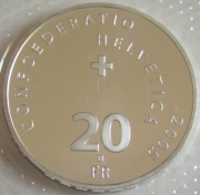 Schweiz 20 Franken 2005 100 Jahre Genfer Autosalon BU