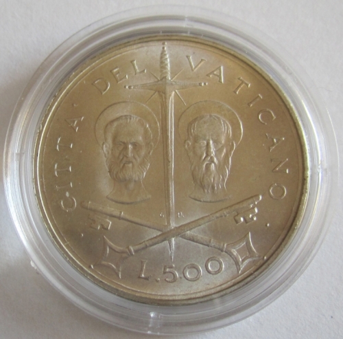 Vatikan 500 Lire 1967 1900 Jahre Martyrium des Hl. Petrus & Hl. Paulus