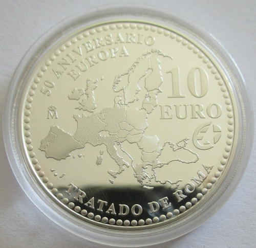 Spain 10 Euro 2007 50 Years Treaty of Rome Silver
