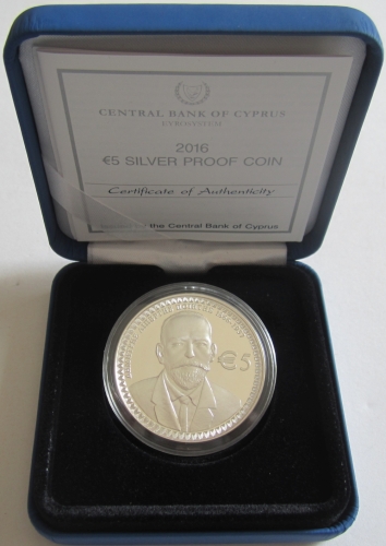 Cyprus 5 Euro 2016 Dimitris Lipertis Silver