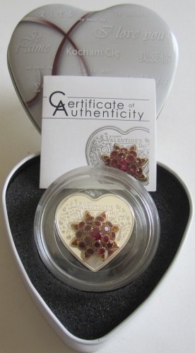 Cook Islands 5 Dollars 2017 Happy Valentines Day Silver