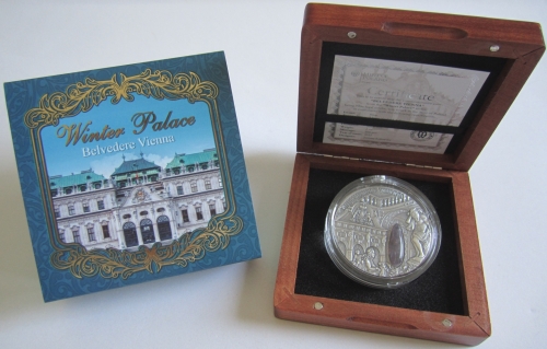 Niue 2 Dollars 2015 Winter Palace Belvedere Vienna 2 Oz Silver