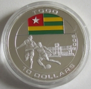 Liberia 10 Dollars 2005 Football World Cup in Germany Togo